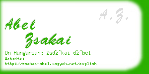 abel zsakai business card